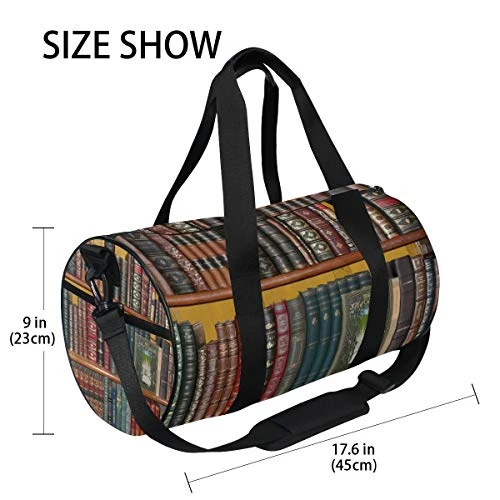 Duffel Bag Books Library Bookshelf Women Garment Gym Tote Bag Best Sports Bag For Boys 6 Duffel Bag Books Library Bookshelf Women Garment Gym Tote Bag Best Sports Bag For Boys - Image 6