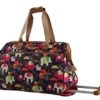 Lily Bloom Luggage Designer Pattern Suitcase Wheeled Duffel Carry On Bag (14in, Elephant Rain)