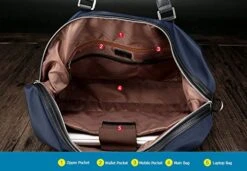 BOPAI-BO | Boston Bag Travel Tote Duffel Bag Carry On Bag Weekender Overnight Bag (Navy) -Samsonite Sales Store 51Txtd0u9FL