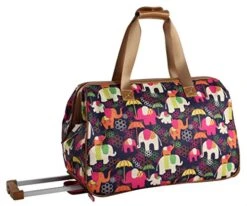 Lily Bloom Luggage Designer Pattern Suitcase Wheeled Duffel Carry On Bag (14in, Elephant Rain) 5 Lily Bloom Luggage Designer Pattern Suitcase Wheeled Duffel Carry On Bag (14in, Elephant Rain) -Samsonite Sales Store 51Wd0qIK5IL