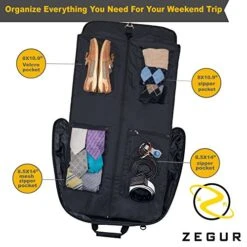 ZEGUR Suit Carry On Garment Bag For Travel & Business Trips With Shoulder Strap (Black) 11 ZEGUR Suit Carry On Garment Bag For Travel & Business Trips With Shoulder Strap (Black) -Samsonite Sales Store 51Yr37QgwaL 89adfd83 d853 4eef 8d29 e8a94d7ddec0