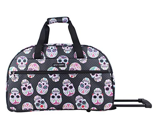 Betsey Johnson Luggage Designer Pattern Suitcase Wheeled Duffel Carry On Bag (Paris Love) (One 2 Betsey Johnson Luggage Designer Pattern Suitcase Wheeled Duffel Carry On Bag (Paris Love) (One - Image 2