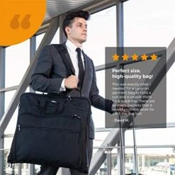 Prottoni 44-Inch Suit Carrier For Travel - Garment Suitcase With Toiletry Bag (Black + Clear Toiletry Bag, 44") 15 Prottoni 44-Inch Suit Carrier For Travel - Garment Suitcase With Toiletry Bag (Black + Clear Toiletry Bag, 44") -Samsonite Sales Store 51co1B8nYUL