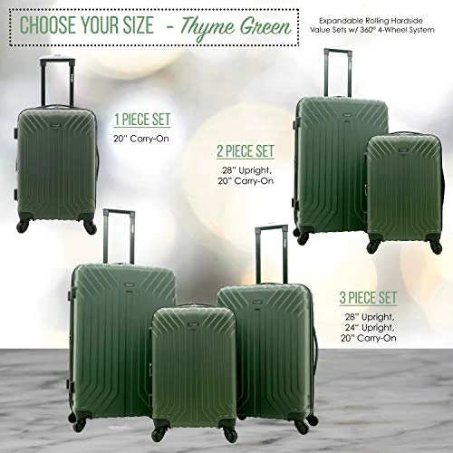 Wrangler Auburn Hills Hardside Spinner Luggage, Thyme Green, Carry-On 20-Inch 7 Wrangler Auburn Hills Hardside Spinner Luggage, Thyme Green, Carry-On 20-Inch - Image 7