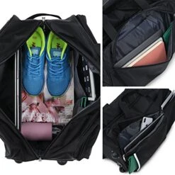 Rolling Duffel Bag, Water Repellent Wheeled Duffel Carry On Luggage 20inch Black 13 Rolling Duffel Bag, Water Repellent Wheeled Duffel Carry On Luggage 20inch Black -Samsonite Sales Store 51ov76AmFdL