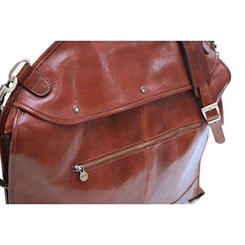 Floto Collection Brown Leather Garment Suit Bag 6 Floto Collection Brown Leather Garment Suit Bag - Image 6