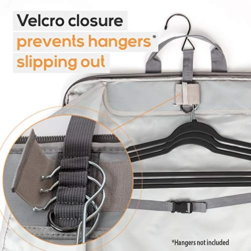 Prottoni 44-Inch Suit Carrier For Travel - Garment Suitcase With Toiletry Bag (Black + Clear Toiletry Bag, 44") 5 Prottoni 44-Inch Suit Carrier For Travel - Garment Suitcase With Toiletry Bag (Black + Clear Toiletry Bag, 44") - Image 5