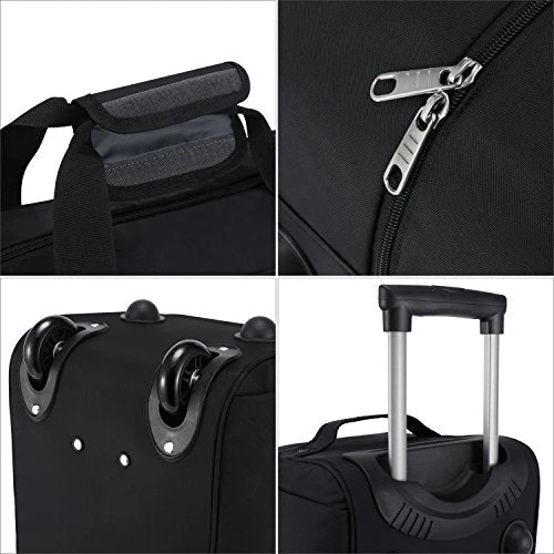 Rolling Duffel Bag, Water Repellent Wheeled Duffel Carry On Luggage 20inch Black 6 Rolling Duffel Bag, Water Repellent Wheeled Duffel Carry On Luggage 20inch Black - Image 6