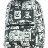 Five Nights At Freddy'S Black & White Characters All Over Print Backpack