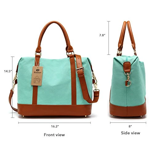 Women Ladies Canvas Travel Weekender Bag Overnight Carry-on Tote Shoulder Bag Duffel In Trolley 4 Women Ladies Canvas Travel Weekender Bag Overnight Carry-on Tote Shoulder Bag Duffel In Trolley - Image 4