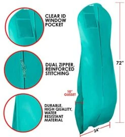 Women's Long Dress Bag – Breathable Wedding Gown Garment Bag -72x24”, 10” Gusset -Samsonite Sales Store 51wl7EE0KmL