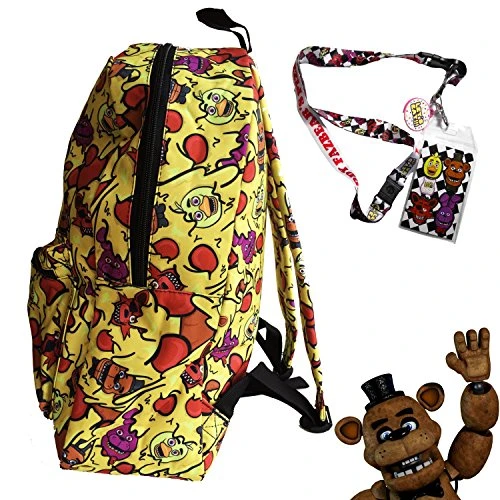 Bioworld Fnaf Five Nights At Freddy'S School Backpack Luggage Bag With Lanyard (Fnaf Cheese Melt) 2 Bioworld Fnaf Five Nights At Freddy'S School Backpack Luggage Bag With Lanyard (Fnaf Cheese Melt) - Image 2