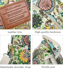 Malirona Canvas Overnight Bag Women Weekender Bag Carry On Travel Duffel Bag Floral Design (Flower) -Samsonite Sales Store 61Ht9pwVXvL