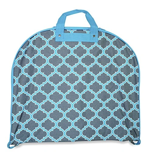 Ever Moda Morrocan Hanging Garment Bag (Teal Blue) 1 Ever Moda Morrocan Hanging Garment Bag (Teal Blue)