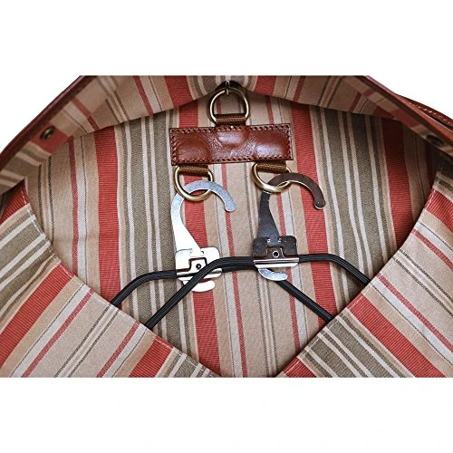 Floto Collection Brown Leather Garment Suit Bag 4 Floto Collection Brown Leather Garment Suit Bag - Image 4