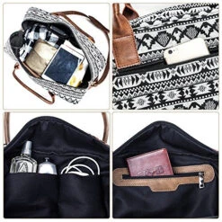 MyMealivos Canvas Weekender Bag, Overnight Travel Carry On Duffel Tote With Shoe Pouch (black) 10 MyMealivos Canvas Weekender Bag, Overnight Travel Carry On Duffel Tote With Shoe Pouch (black) -Samsonite Sales Store 61dChpJoHwL