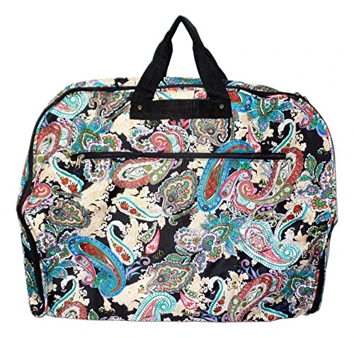 Fashionable Travel Garment Bags With Extended Hanger - Custom Embroidery Available (Multi Paisley) 1 Fashionable Travel Garment Bags With Extended Hanger - Custom Embroidery Available (Multi Paisley)