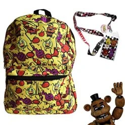 Bioworld Fnaf Five Nights At Freddy'S School Backpack Luggage Bag With Lanyard (Fnaf Cheese Melt)