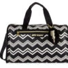 Betsey Johnson Chevron Carry On Weekender Travel Duffel Bag - Black White