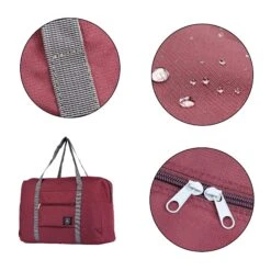 ILotusBAG Travel Foldable Duffel Bag For Women & Men,Lightweight Waterproof Carry-on Bag,Travel Luggage For Sports Gym,Travel Tote Luggage Bag(Wine Red) -Samsonite Sales Store 81uz4ri7 FL