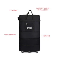 Luggage Bag With Wheels Expandable Folding Oxford Trolley Suitcase 15 Luggage Bag With Wheels Expandable Folding Oxford Trolley Suitcase -Samsonite Sales Store Luggage Bag With Wheels Expandable Folding Oxford Trolley Suitcase Unisex Carrier Bag Weekend Trip Airplane Luggage