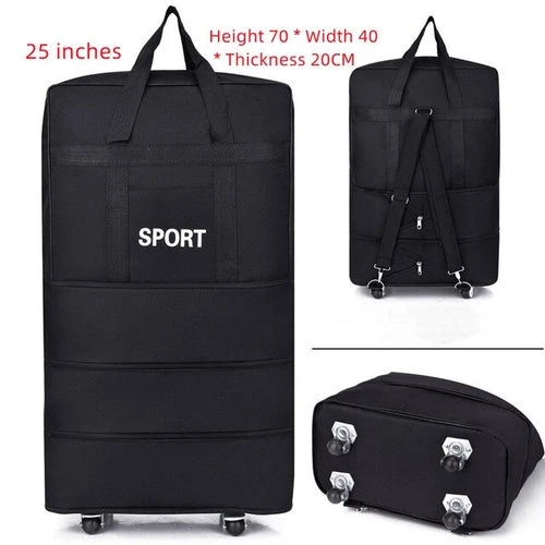 Luggage Bag With Wheels Expandable Folding Oxford Trolley Suitcase 8 Luggage Bag With Wheels Expandable Folding Oxford Trolley Suitcase - Image 8