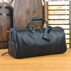 Genuine Leather Men Travel Bag Carry On Luggage Bags Men Leather Travel Duffel Weekend Bag Big Tote
