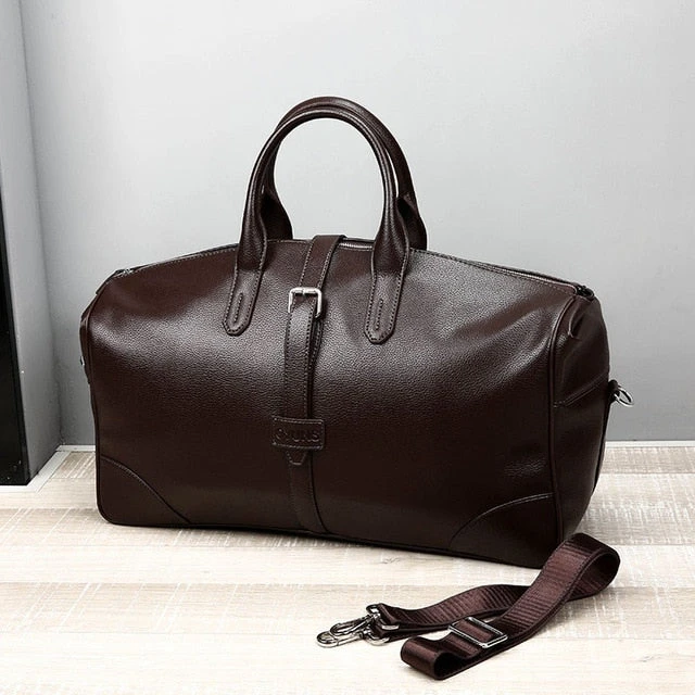 2019 New Fashion Pu Leather Men Casual Travel Bags Carry On Luggage Bags Men Duffel Bags Travel 2 2019 New Fashion Pu Leather Men Casual Travel Bags Carry On Luggage Bags Men Duffel Bags Travel - Image 2