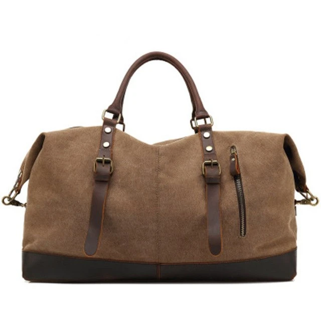 2018 New Canvas Leather Men Travel Bags Carry On Luggage Bags Men Duffel Bags High Capacity 6 2018 New Canvas Leather Men Travel Bags Carry On Luggage Bags Men Duffel Bags High Capacity - Image 6