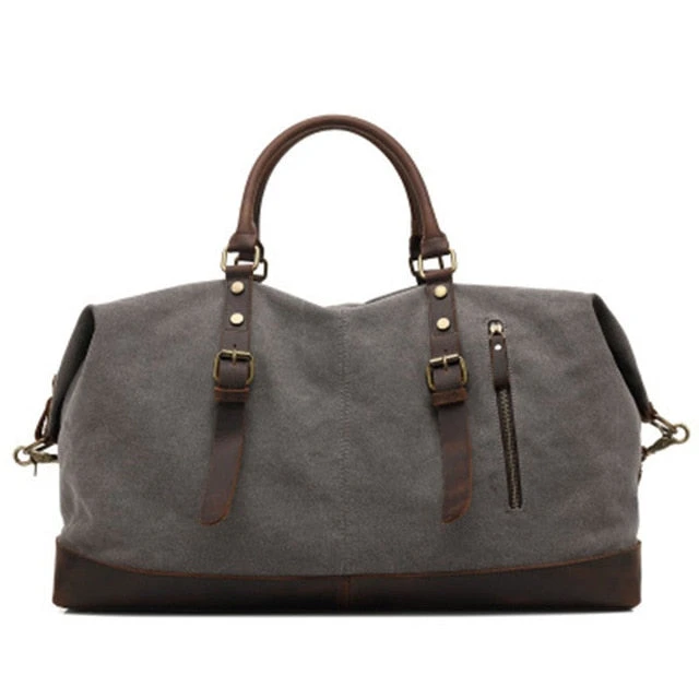 2018 New Canvas Leather Men Travel Bags Carry On Luggage Bags Men Duffel Bags High Capacity 4 2018 New Canvas Leather Men Travel Bags Carry On Luggage Bags Men Duffel Bags High Capacity - Image 4