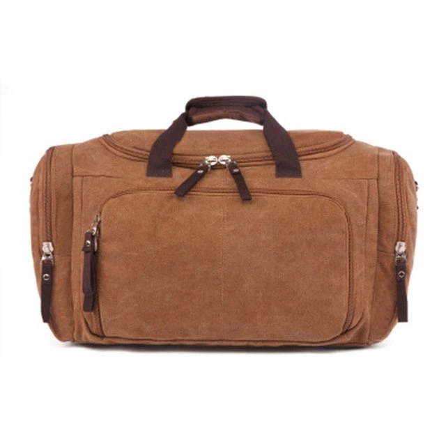Canvas Men Travel Bags Carry On Luggage Bag Men Duffel Bag Multifunctional Travel Tote Large 4 Canvas Men Travel Bags Carry On Luggage Bag Men Duffel Bag Multifunctional Travel Tote Large - Image 4